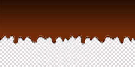 Seamless dripping caramel vector design illustration isolated on backgroundのイラスト素材
