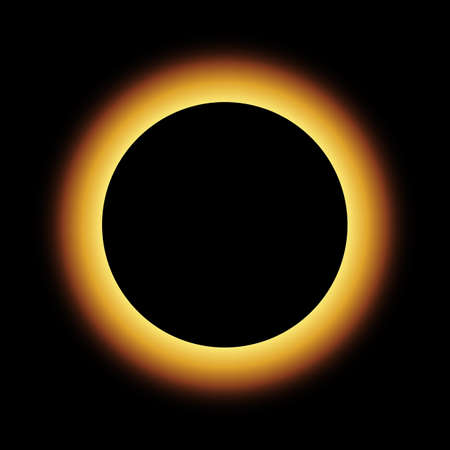 Total eclipse vector design illustration