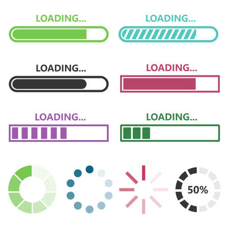 Loading vector design illustration isolated on white background