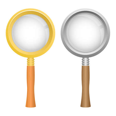 Magnifying glass vector design illustration isolated on white backgroundのイラスト素材