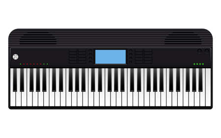 Electronic piano vector design illustration isolated on white backgroundのイラスト素材