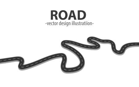 Path road vector design illustration isolated on white backgroundのイラスト素材