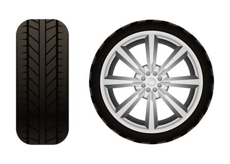 Car tyre vector design illustration isolated on white background