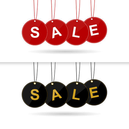 Hanging sale price tag vector design illustration isolated on white backgroundのイラスト素材