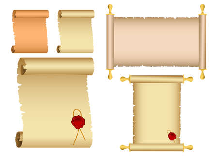 Parchment vector design illustration isolated on white backgroundのイラスト素材