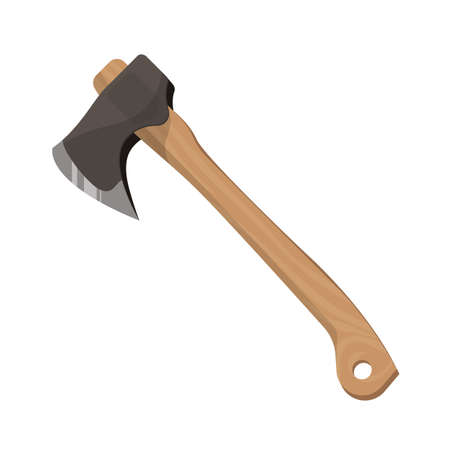 Wooden axe vector design illustration isolated on white backgroundのイラスト素材