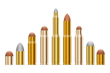 Gun bullet vector design illustration isolated on white backgroundのイラスト素材