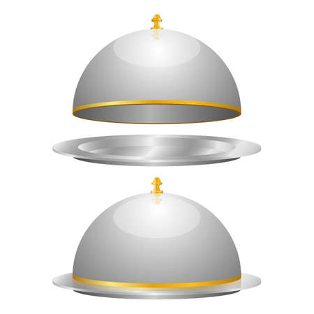 Cloche set vector design illustration isolated on white backgroundのイラスト素材