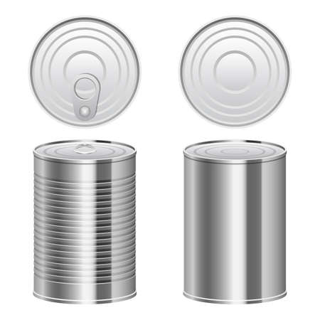 Tin can vector design illustration isolated on white backgroundのイラスト素材