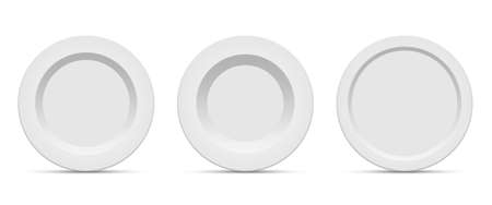 Porcelain plate vector design illustration isolated on backgroundのイラスト素材