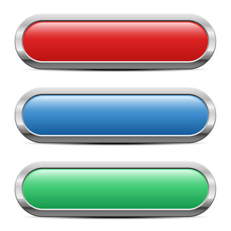 Glossy buttons vector design illustration isolated on white backgroundのイラスト素材