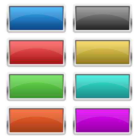 Glossy buttons vector design illustration isolated on white backgroundのイラスト素材