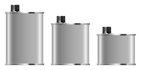 Motor oil metallic bottle vector design illustration isolated on white backgroundのイラスト素材