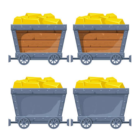 Mine cart vector design illustration isolated on white backgroundのイラスト素材