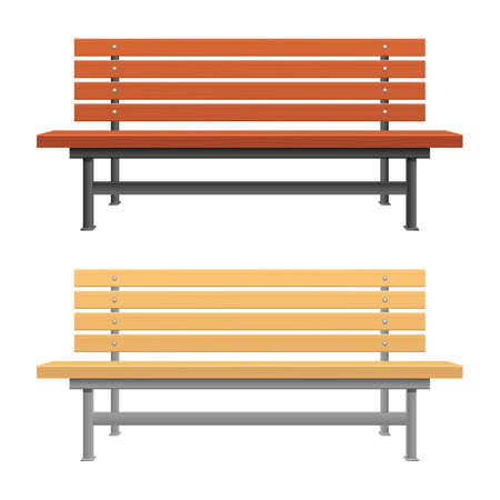 Park bench vector design illustration isolated on white backgroundのイラスト素材