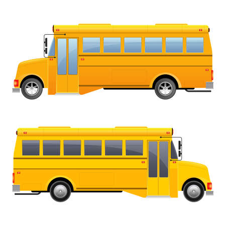 School bus vector design illustration isolated on white background