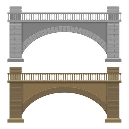 Stone bridge vector design illustration isolated on white backgroundのイラスト素材