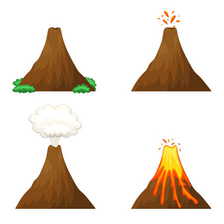 Vulcano vector design illustration isolated on white backgroundのイラスト素材