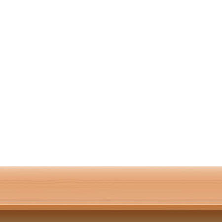 Wooden table top vector design illustration isolated on white backgroundのイラスト素材