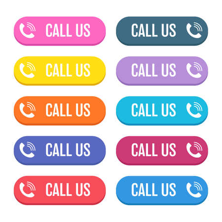 Call us button vector design illustration isolated on white backgroundのイラスト素材