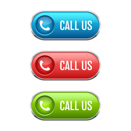 Call us button vector design illustration isolated on white backgroundのイラスト素材