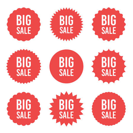 Big sale sticker vector design illustration isolated on white backgroundのイラスト素材