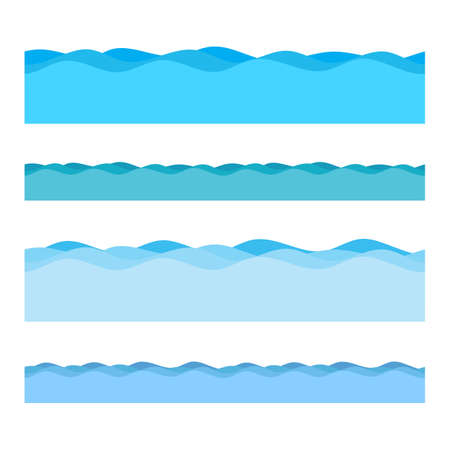 Sea waves vector design illustration isolated on white backgroundのイラスト素材