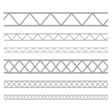 Steel truss girder vector design illustration isolated on white backgroundのイラスト素材