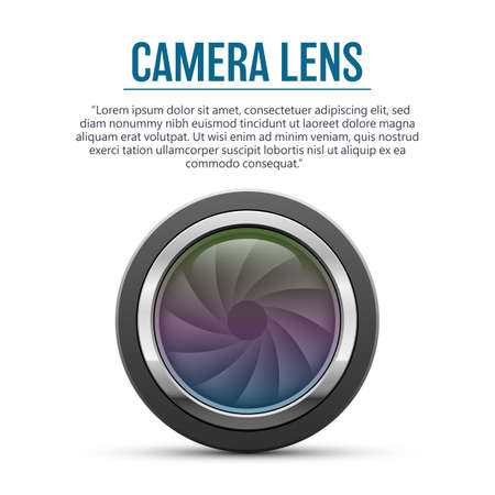 Camera lens vector design illustration isolated on white backgroundのイラスト素材