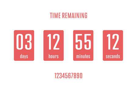 Coundown timer vector design illustration isolated on background