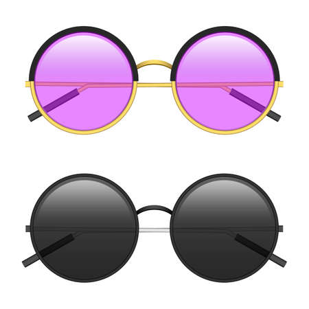 Hipster sunglasses vector design illustration isolated on white backgroundのイラスト素材