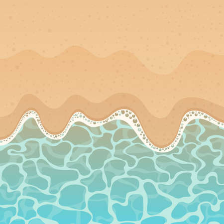 Sea and beach background vector design illustration