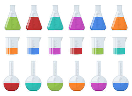 Chemical flask vector design illustration isolated on white backgroundのイラスト素材