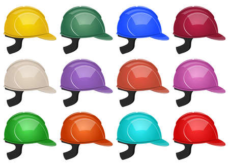 Protection helmet for construction vector design illustration isolated on white backgroundのイラスト素材