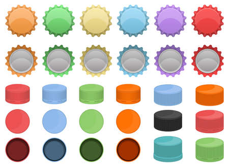 Bottle cap vector design illustration isolated on white backgroundのイラスト素材