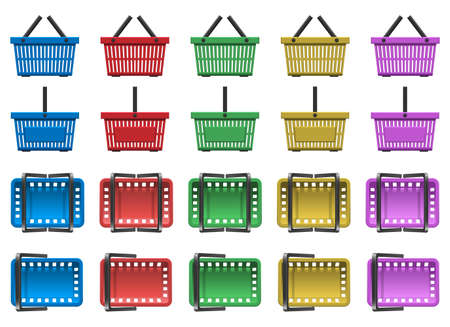 Supermarket basket vector design illustration isolated on white backgroundのイラスト素材