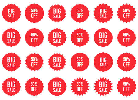 Big sale sticker vector design illustration isolated on white backgroundのイラスト素材