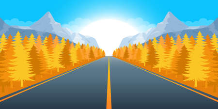 Mountain beautiful landscape background vector design illustrationのイラスト素材