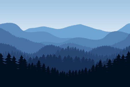 Forest landscape background vector design illustrationのイラスト素材