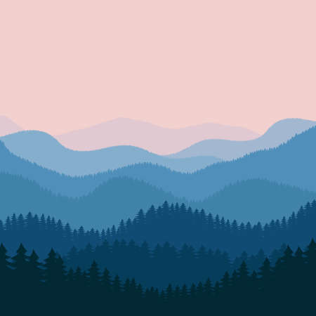 Forest landscape background vector design illustrationのイラスト素材