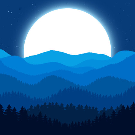 Forest landscape background vector design illustrationのイラスト素材