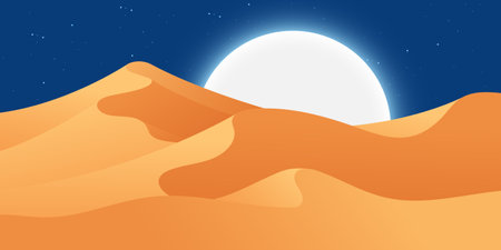 Desert landscape background vector design illustrationのイラスト素材