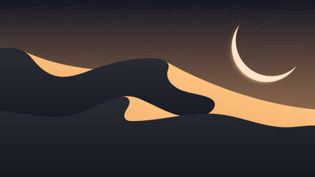 Desert landscape background vector design illustrationのイラスト素材