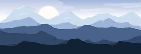 Mountain beautiful landscape background vector design illustrationのイラスト素材