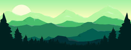 Mountain beautiful landscape background vector design illustrationのイラスト素材