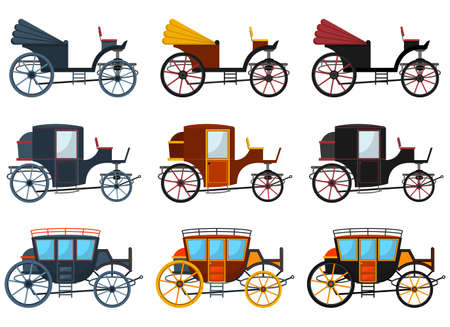 Retro carriage vector design illustration isolated on white backgroundのイラスト素材