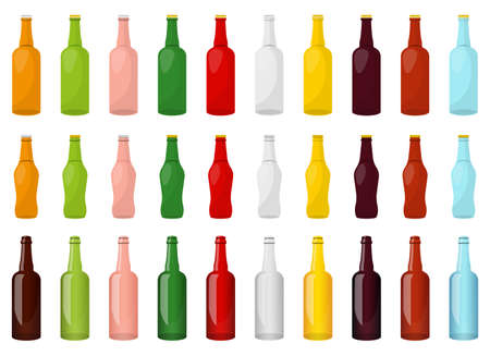 Glass bottle vector design illustration isolated on white backgroundのイラスト素材