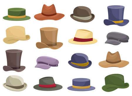 Old retro man hat vector design illustration isolated on white backgroundのイラスト素材