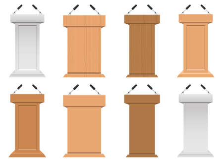 Realistic pulpit vector design illustration isolated on white backgroundのイラスト素材