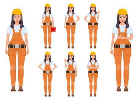 Worker family vector design illustration isolated on white backgroundのイラスト素材